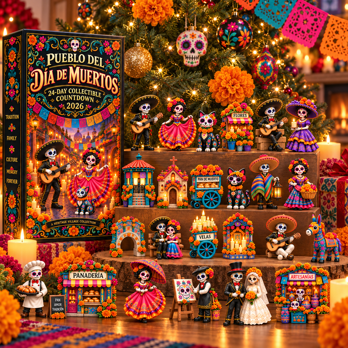 🔥 50% OFF | Day of the Dead Countdown Calendar — 24 Days, 24 Unique Miniatures 🎁