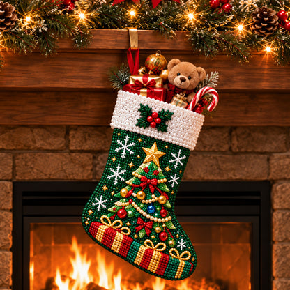 ⏳ Last Day 50% OFF 🎄 DIY Diamond Painting Christmas Stocking Kit