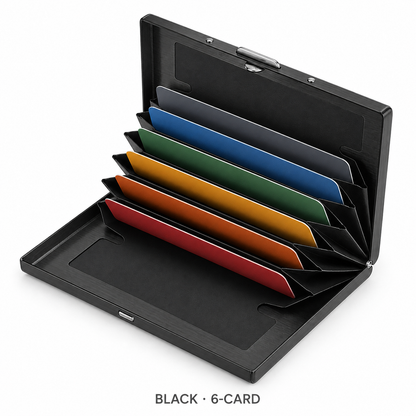 🔥Hoommeuoen™  RFID-Blocking Stainless Steel Card Wallet 🔒 Slim, Secure & Pocket-Ready