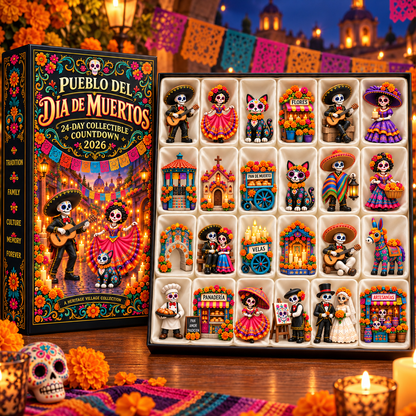 🔥 50% OFF | Day of the Dead Countdown Calendar — 24 Days, 24 Unique Miniatures 🎁