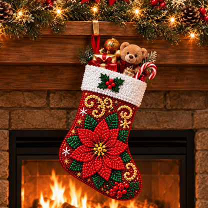 ⏳ Last Day 50% OFF 🎄 DIY Diamond Painting Christmas Stocking Kit