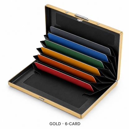 🔥Hoommeuoen™  RFID-Blocking Stainless Steel Card Wallet 🔒 Slim, Secure & Pocket-Ready