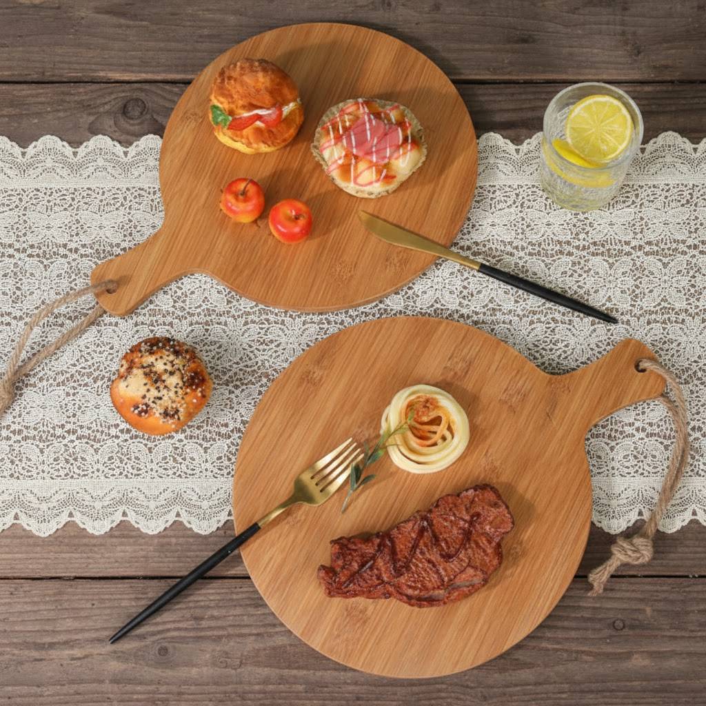 Premium Natural Wood Pizza and Serving Board