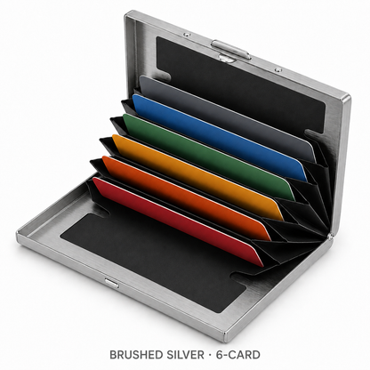 🔥Hoommeuoen™  RFID-Blocking Stainless Steel Card Wallet 🔒 Slim, Secure & Pocket-Ready