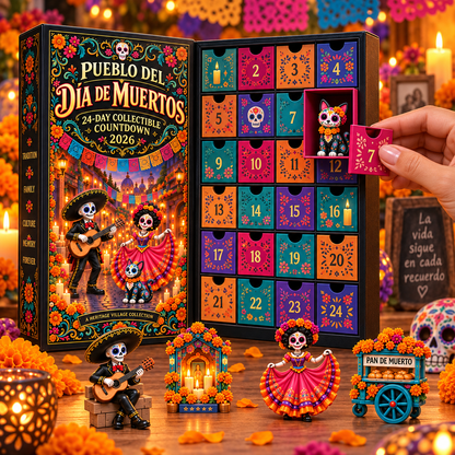 🔥 50% OFF | Day of the Dead Countdown Calendar — 24 Days, 24 Unique Miniatures 🎁