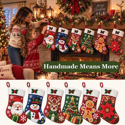 ⏳ Last Day 50% OFF 🎄 DIY Diamond Painting Christmas Stocking Kit