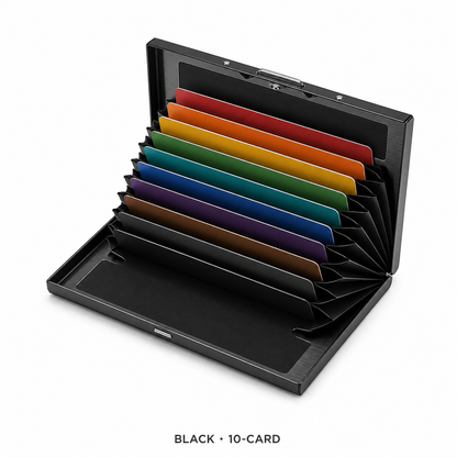 🔥Hoommeuoen™  RFID-Blocking Stainless Steel Card Wallet 🔒 Slim, Secure & Pocket-Ready