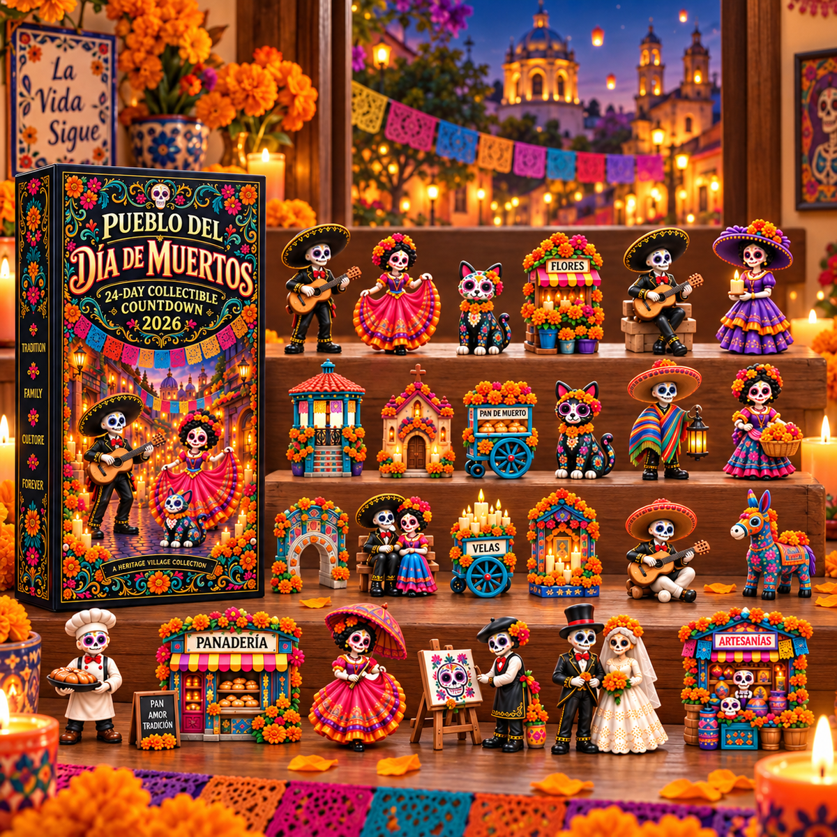 🔥 50% OFF | Day of the Dead Countdown Calendar — 24 Days, 24 Unique Miniatures 🎁