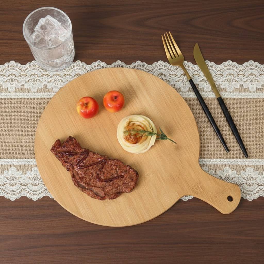 Premium Natural Wood Pizza and Serving Board